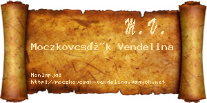 Moczkovcsák Vendelina névjegykártya